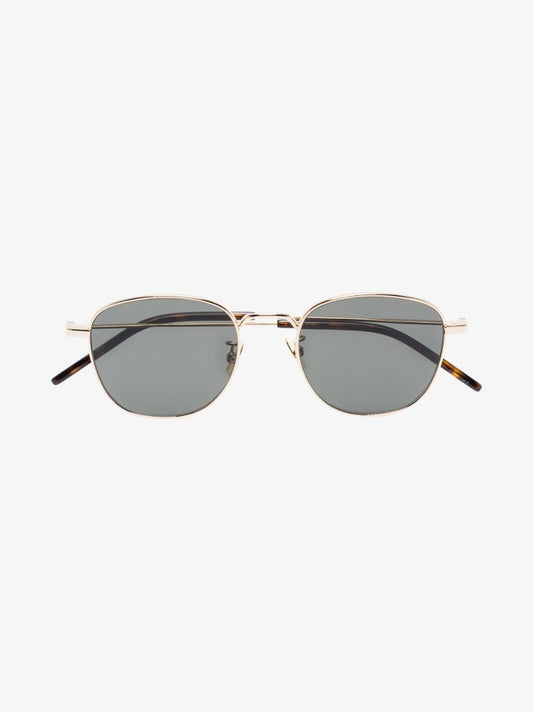 Gold Tone Round Sunglasses