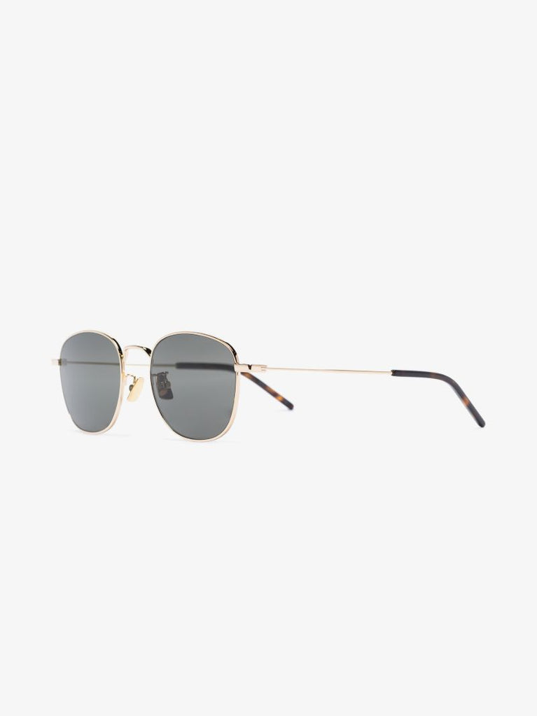 Gold Tone Round Sunglasses