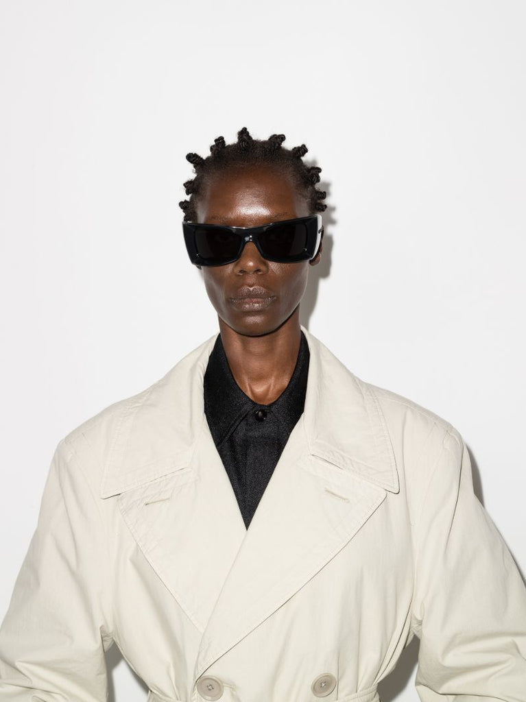 Black Oversized Rectangular Sunglasses