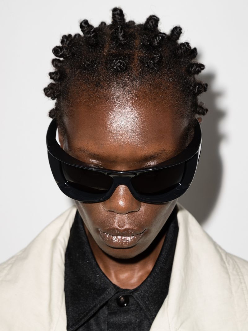 Black Oversized Rectangular Sunglasses