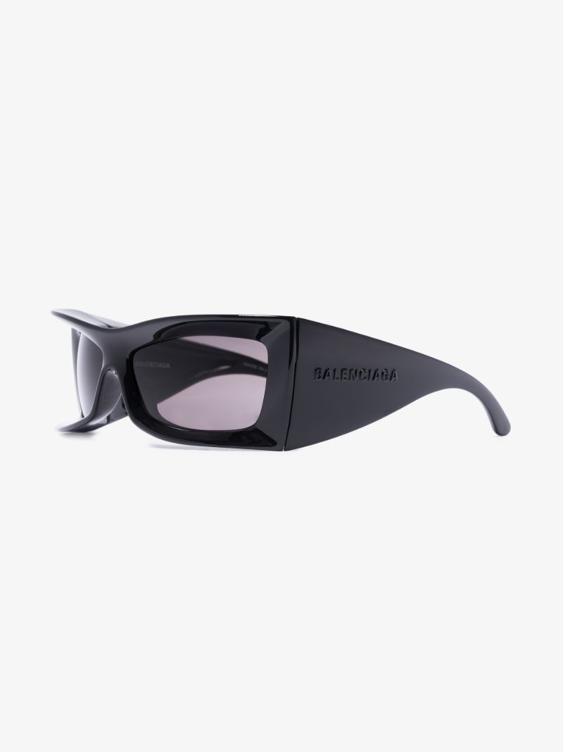 Black Oversized Rectangular Sunglasses