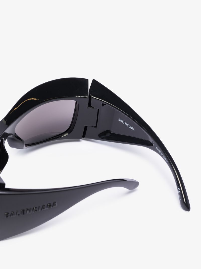 Black Oversized Rectangular Sunglasses