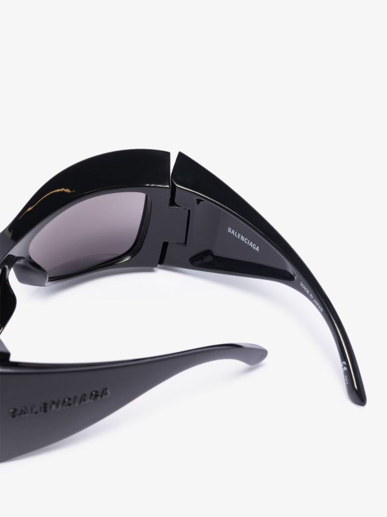 Black Oversized Rectangular Sunglasses