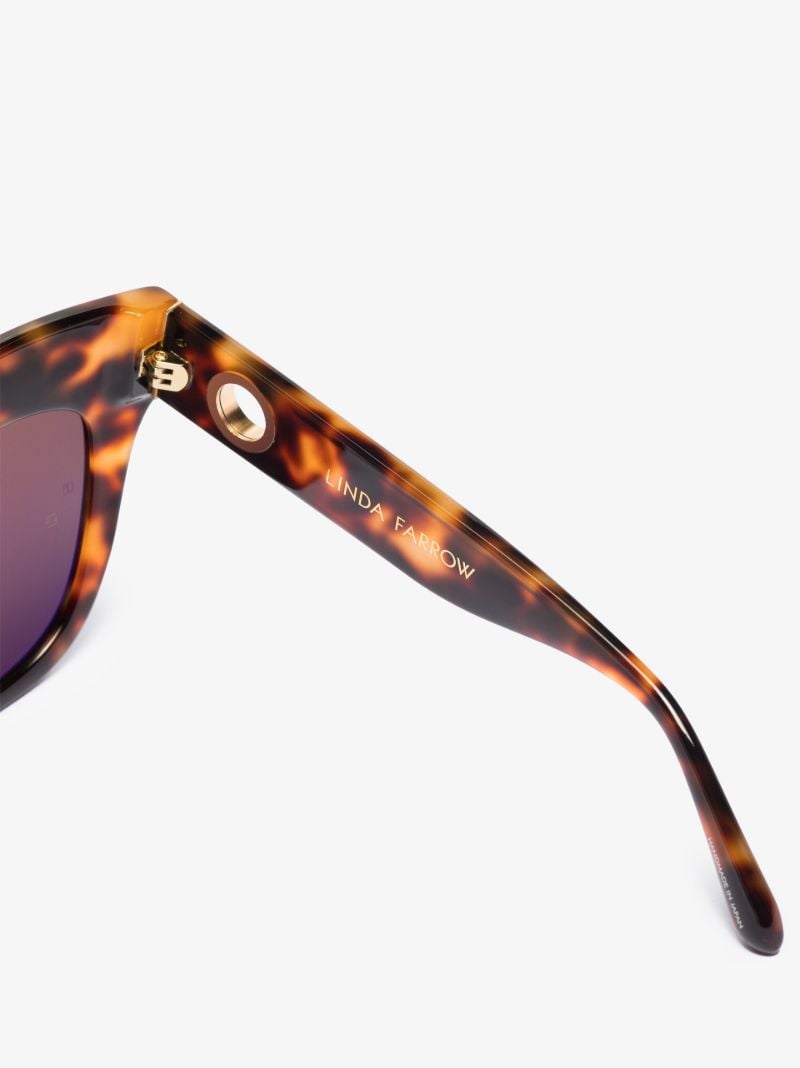 Dunaway Oversized Tortoiseshell Frame Sunglasses