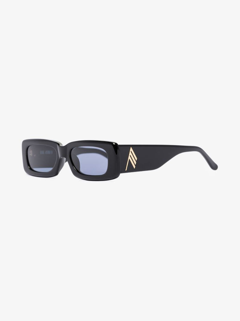 X the Attico Black Mini Marfa Rectangular Sunglasses