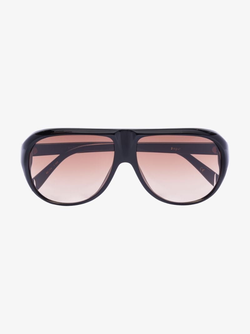Black Bagur Aviator-style Sunglasses