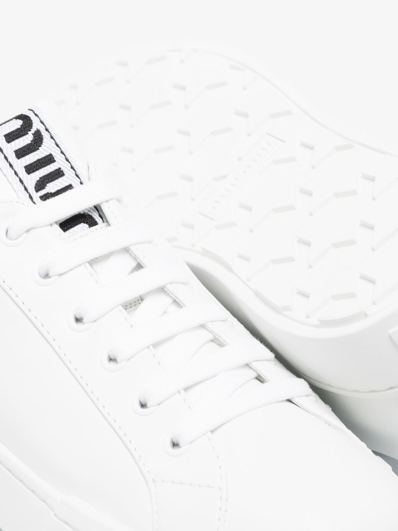 White Bumper Leather Sneakers