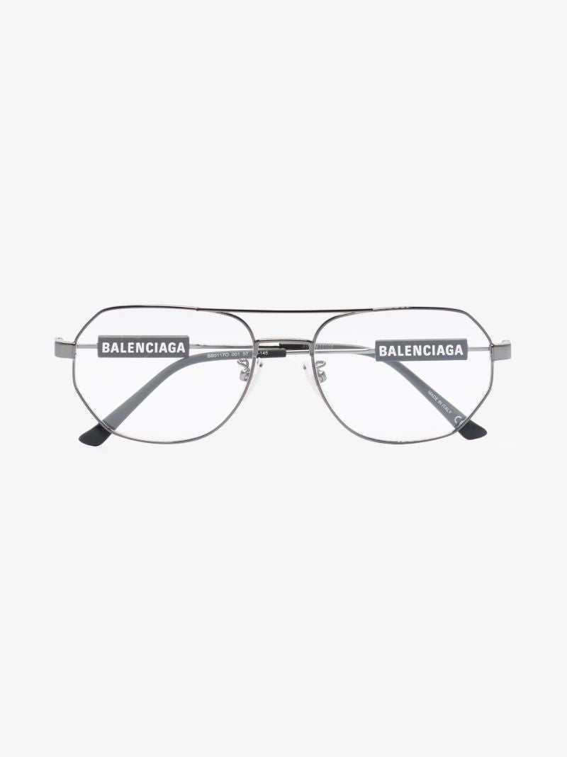 Grey Navigator Silver Tone Glasses