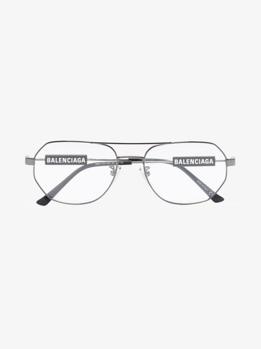 Grey Navigator Silver Tone Glasses