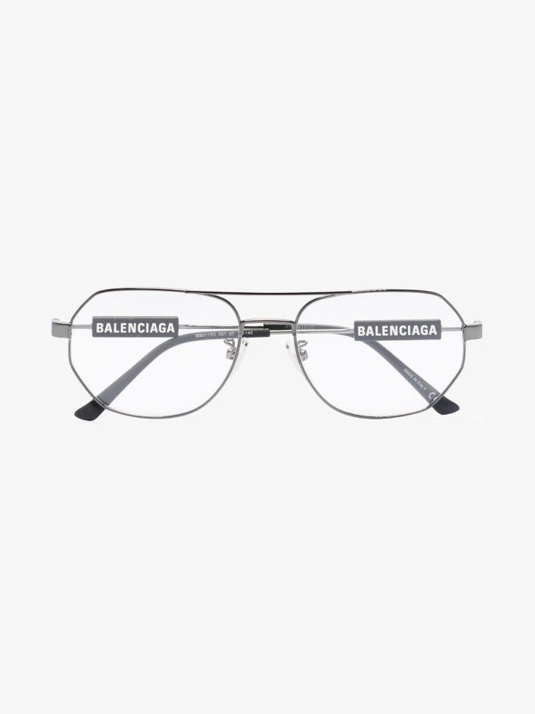 Grey Navigator Silver Tone Glasses