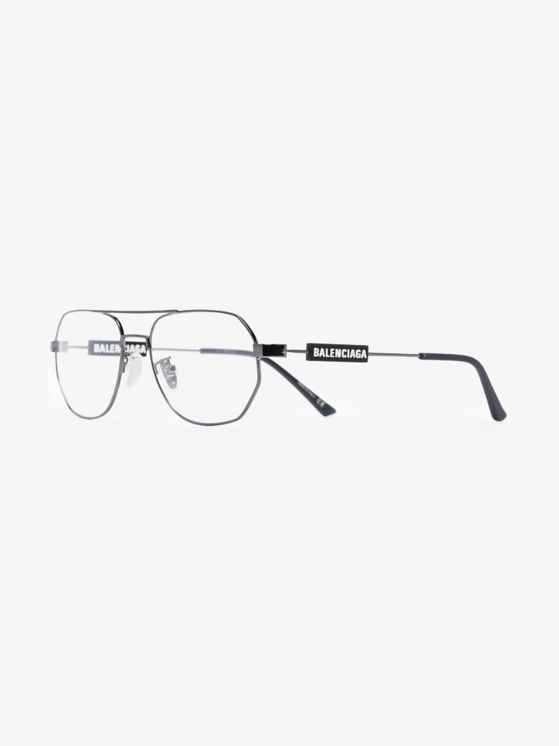 Grey Navigator Silver Tone Glasses