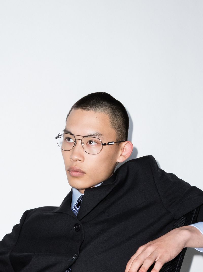 Grey Navigator Silver Tone Glasses