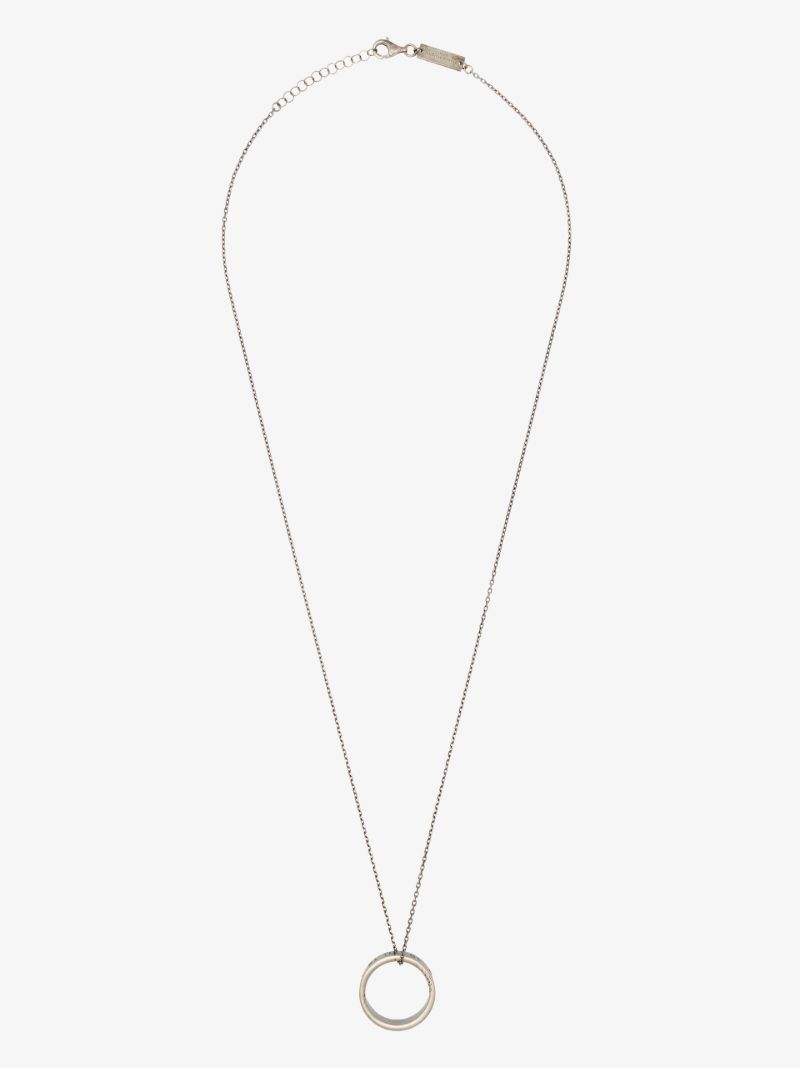 Sterling Silver Number Ring Necklace