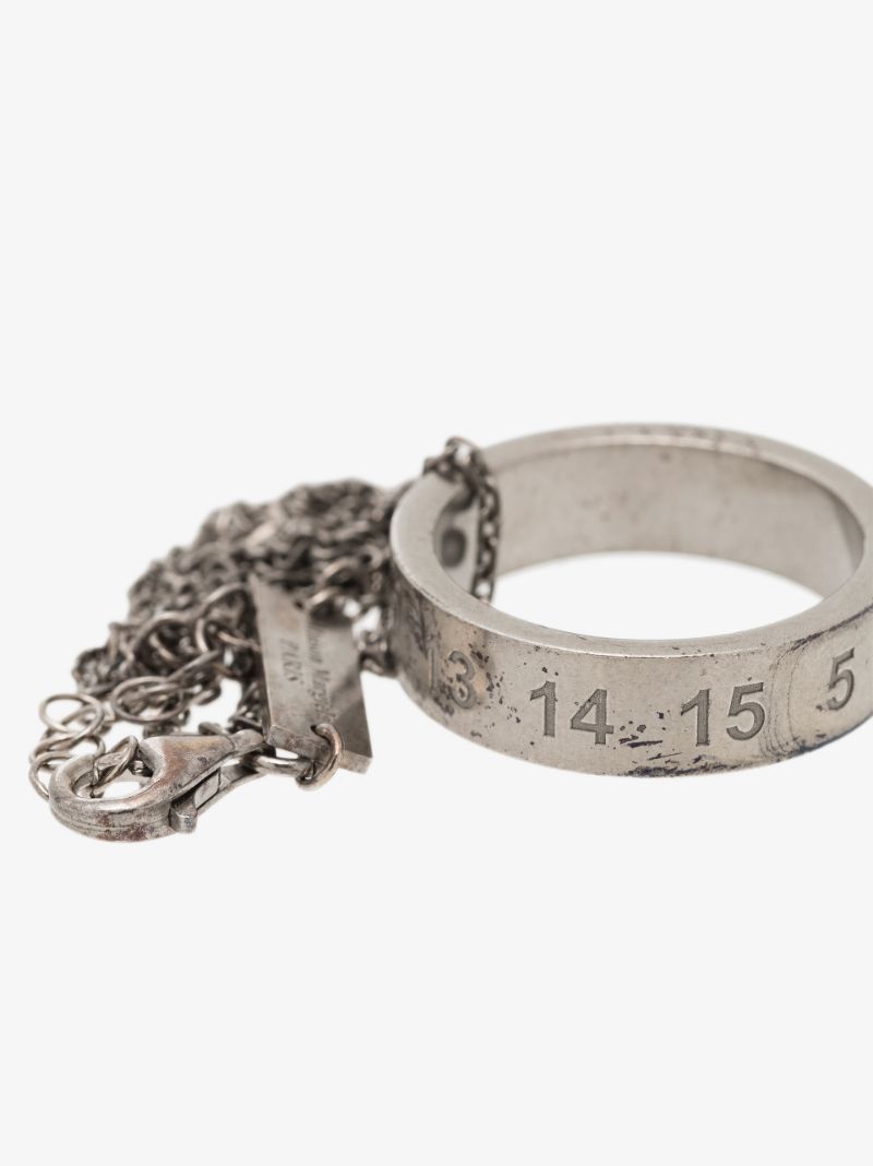 Sterling Silver Number Ring Necklace