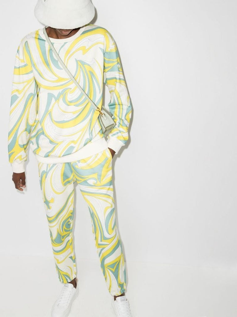 Vortici Print Cotton Sweatpants