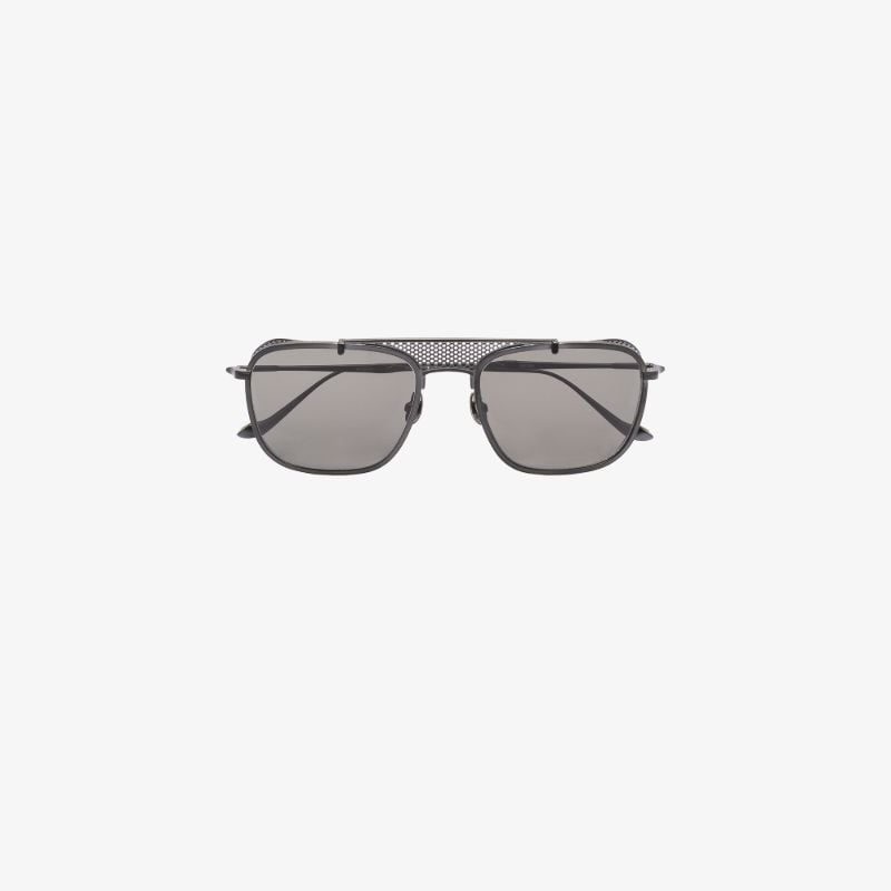 Black M3110 Square Mesh Sunglasses