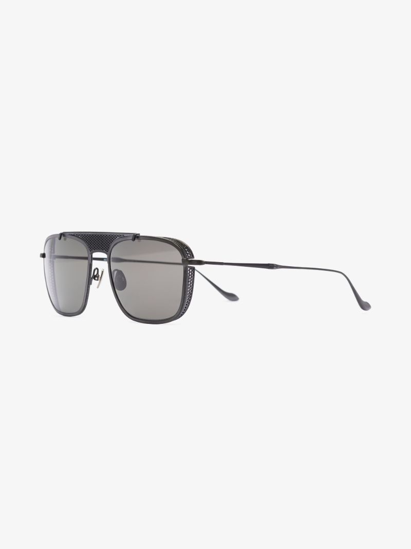 Black M3110 Square Mesh Sunglasses