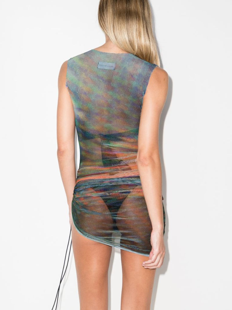 Heatwave Printed Mesh Mini Dress