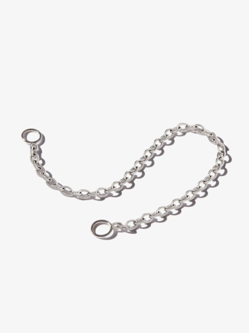 14k White Gold Pulley Chain 6.5 Inch Bracelet