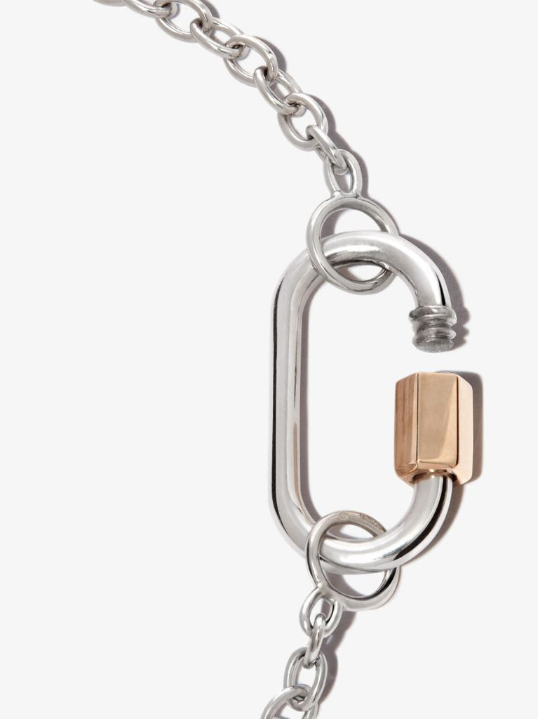 14k White Gold Pulley Chain 6.5 Inch Bracelet