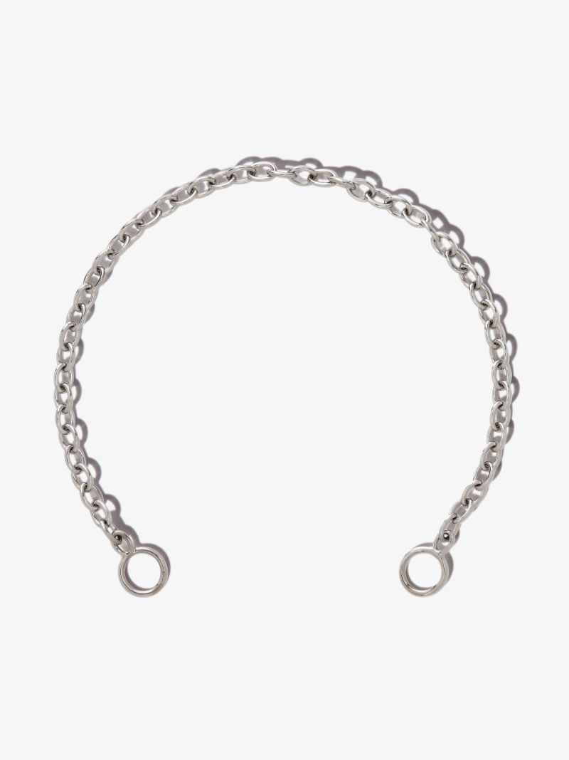 14k White Gold Pulley Chain 6.5 Inch Bracelet