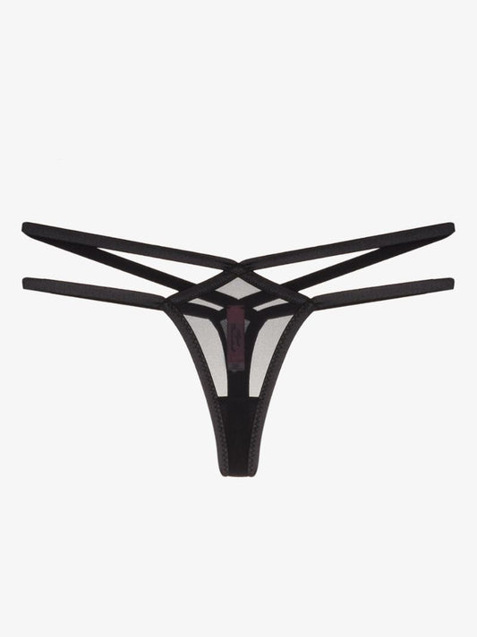 Joan Double Strap Mesh Thong