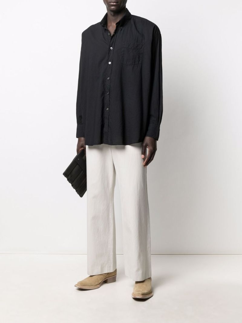Black Borrowed Cotton Shirt