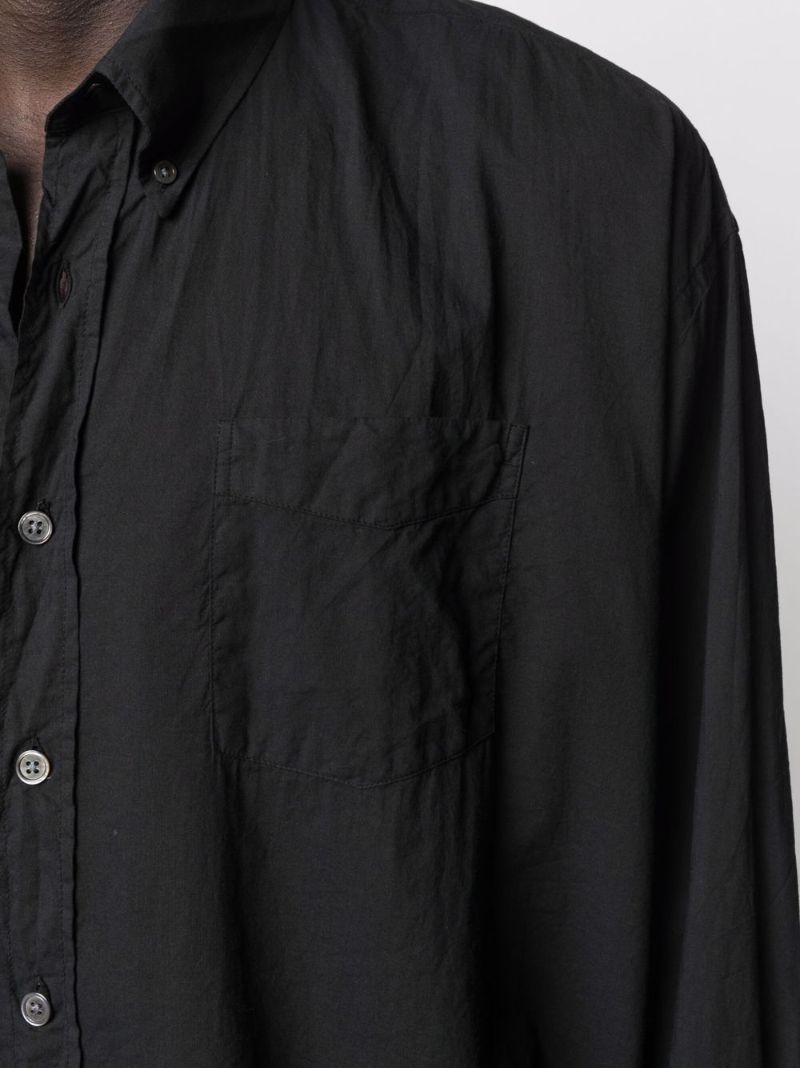 Black Borrowed Cotton Shirt