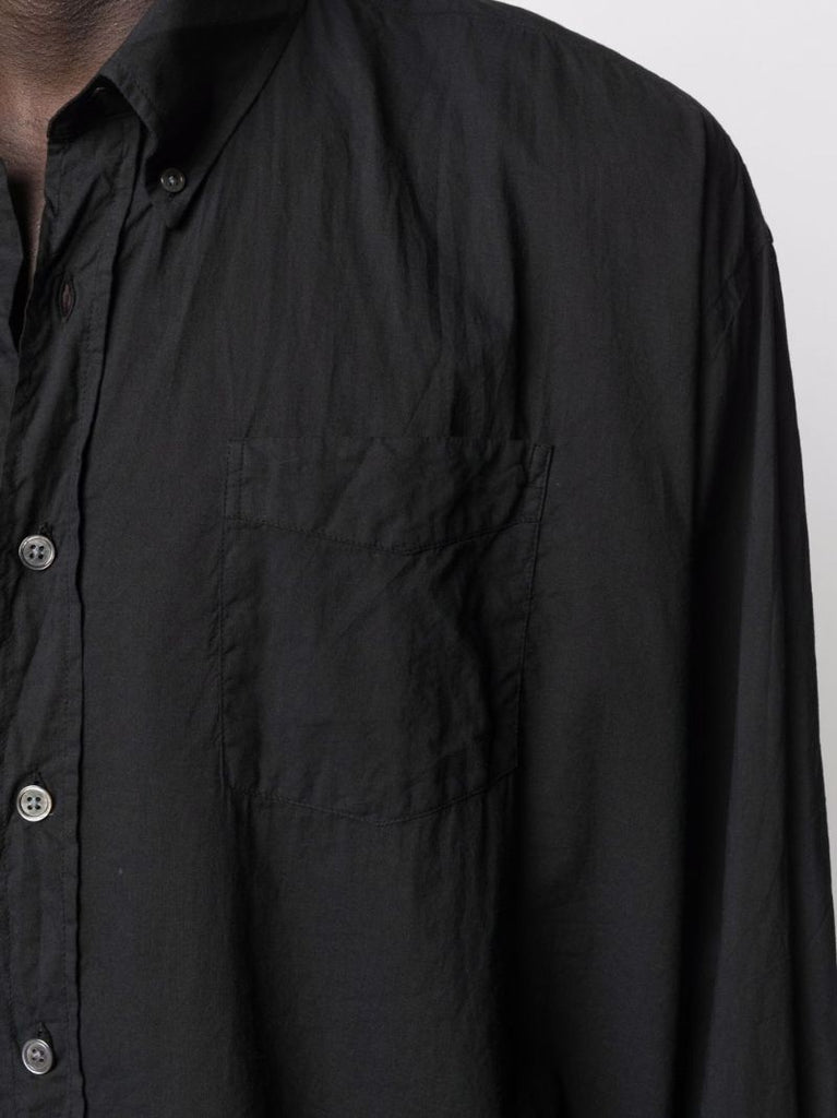 Black Borrowed Cotton Shirt