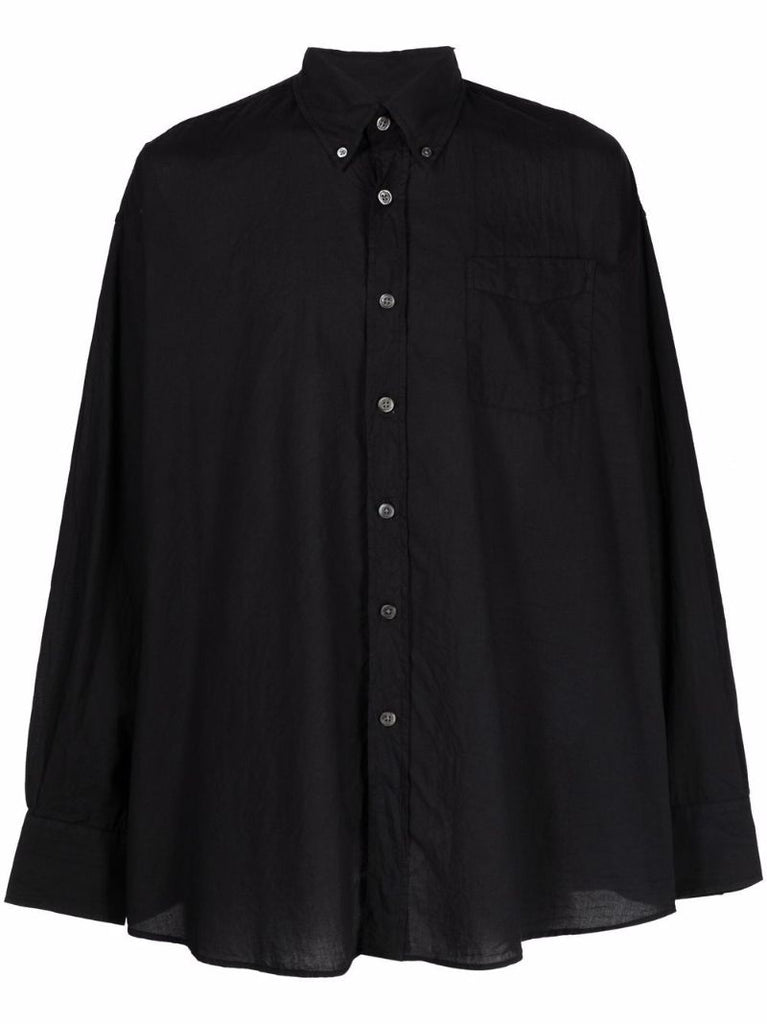 Black Borrowed Cotton Shirt