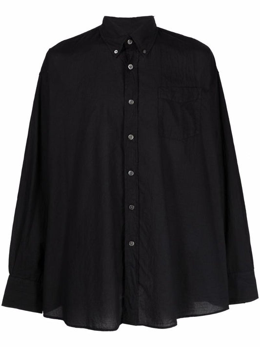 Black Borrowed Cotton Shirt