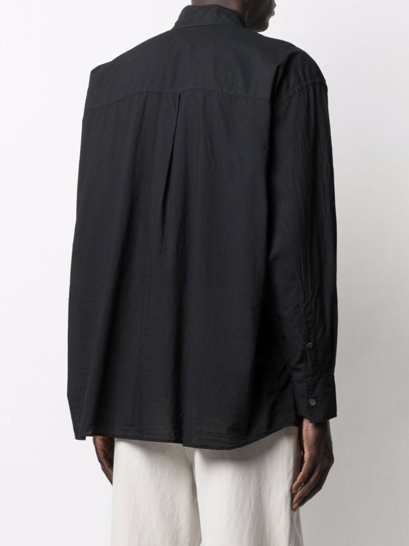 Black Borrowed Cotton Shirt