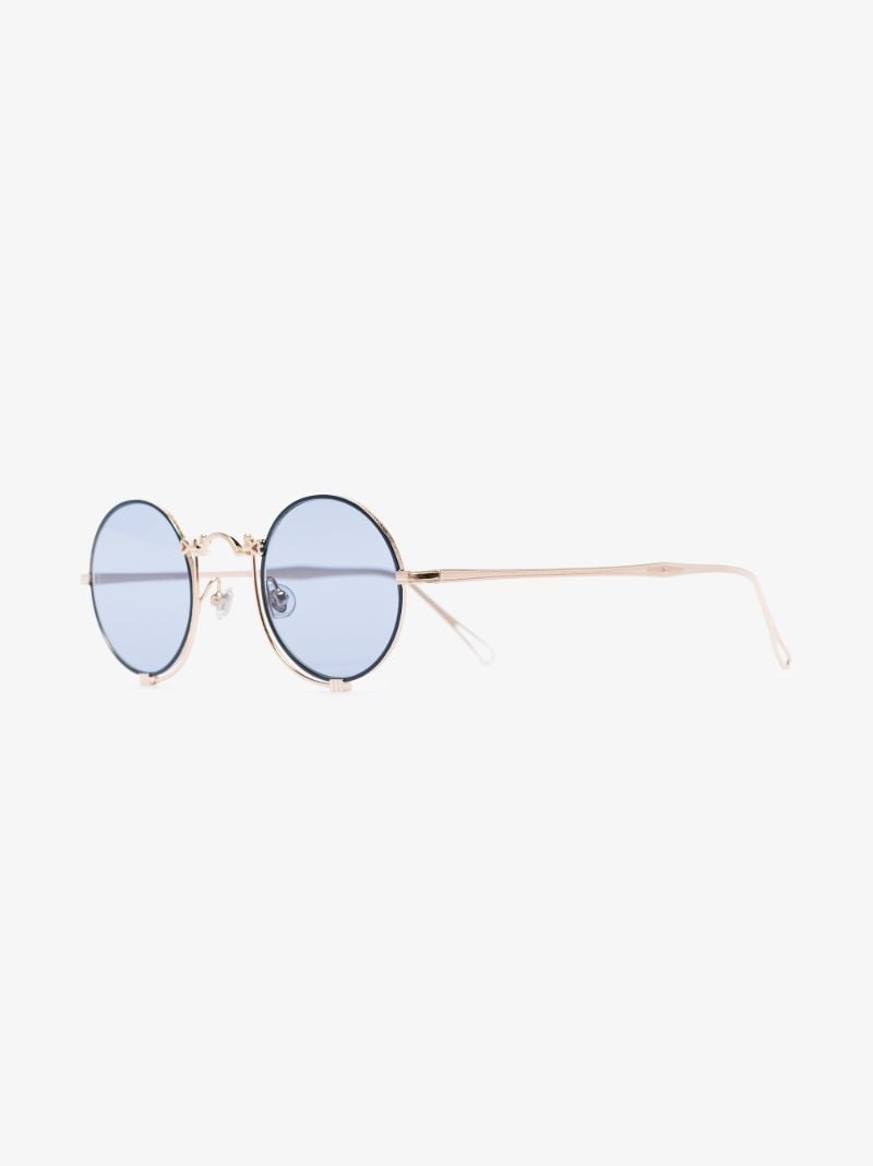 Silver Tone Round Sunglasses
