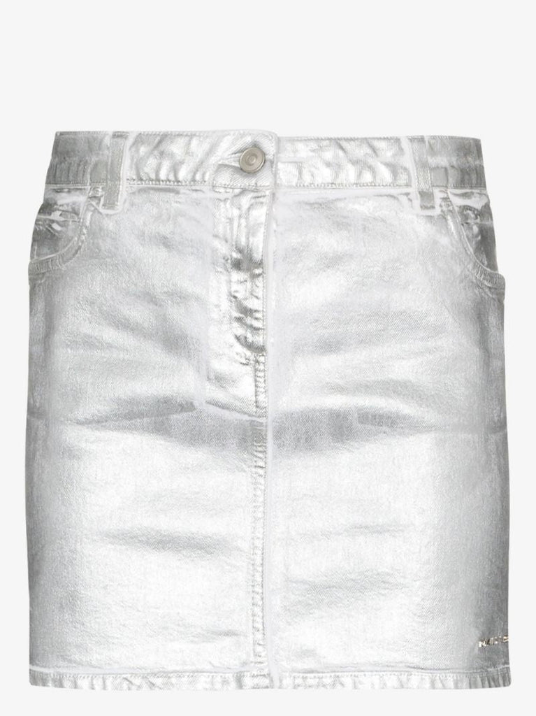 Metallic-print Mini Skirt