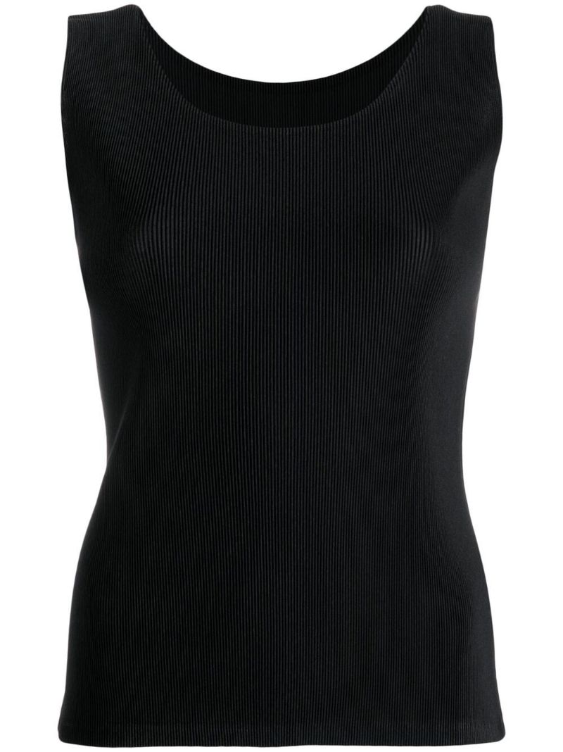 Black PlissÃ_x0083_Â© Tank Top