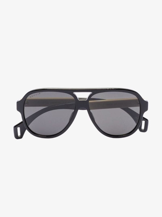 Black Aviator-style Sunglasses