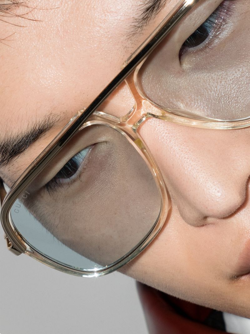 Gold-tone Pilot-style Sunglasses