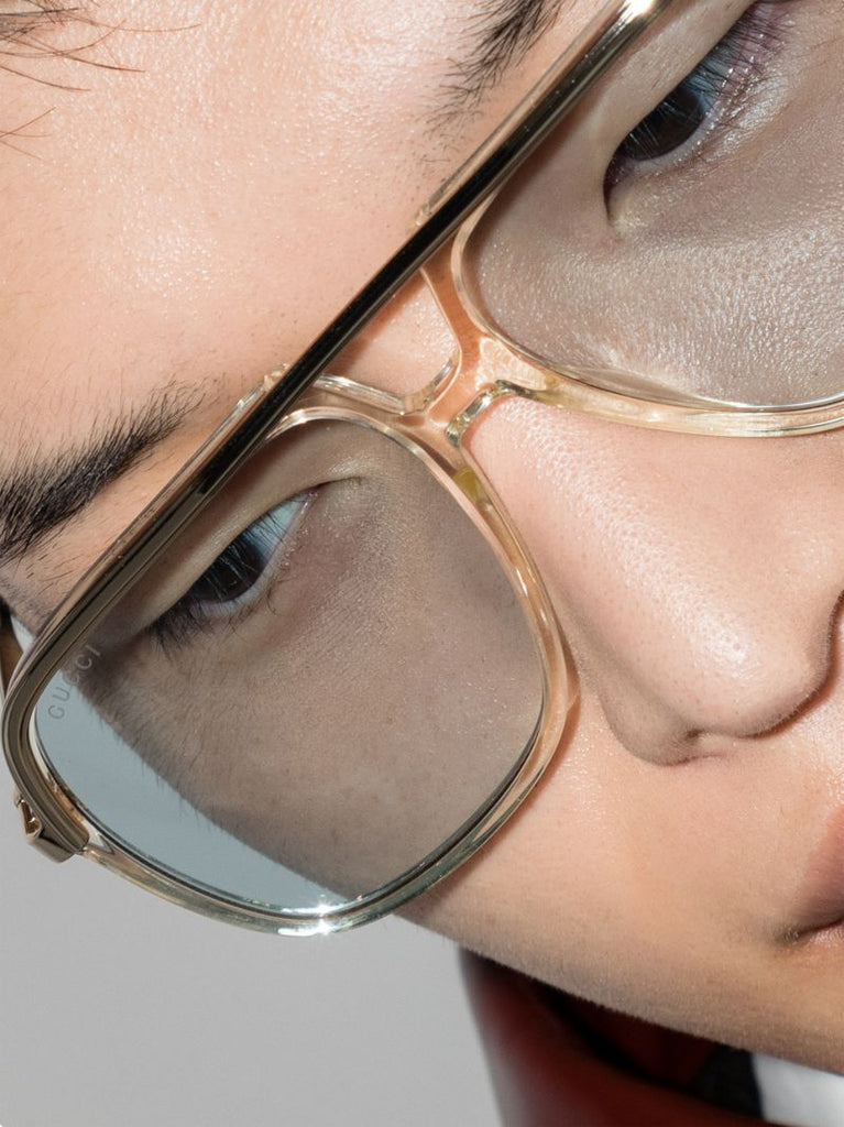 Gold-tone Pilot-style Sunglasses
