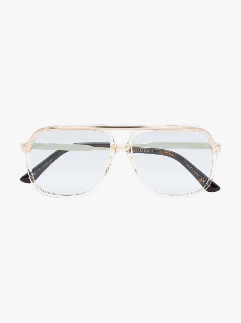 Gold-tone Pilot-style Sunglasses
