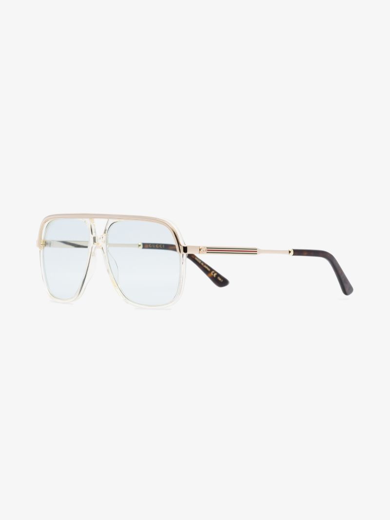 Gold-tone Pilot-style Sunglasses