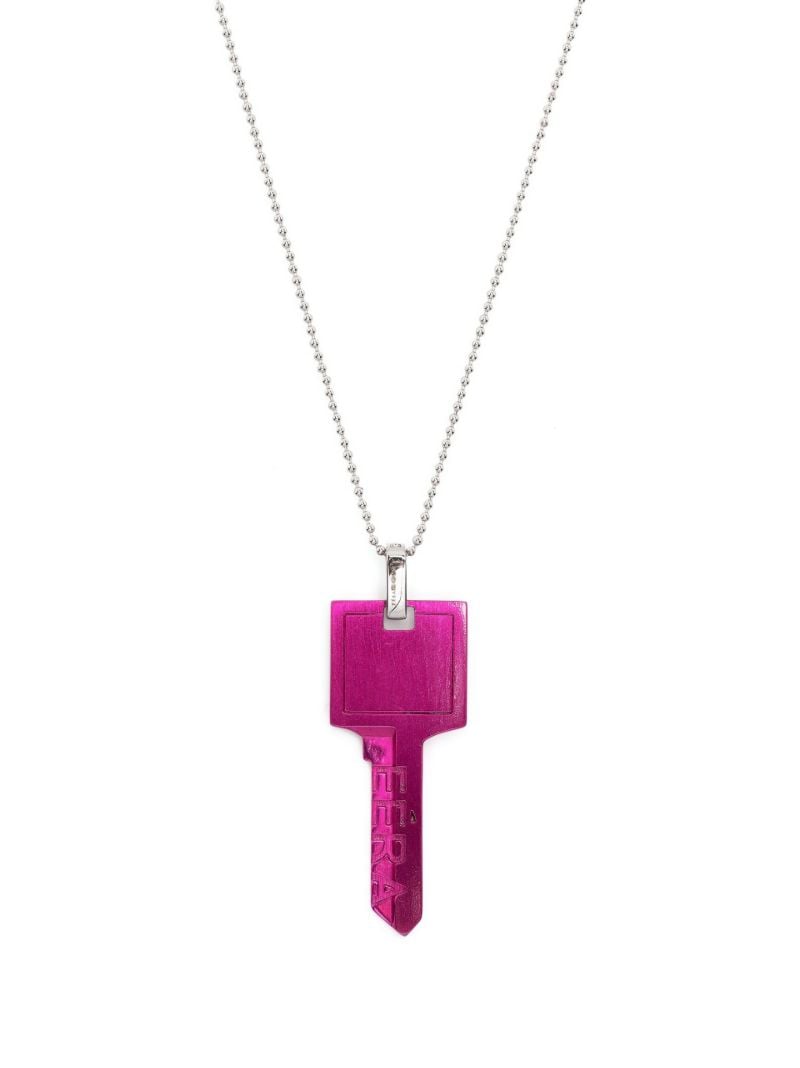 Pink Key Pendant Necklace
