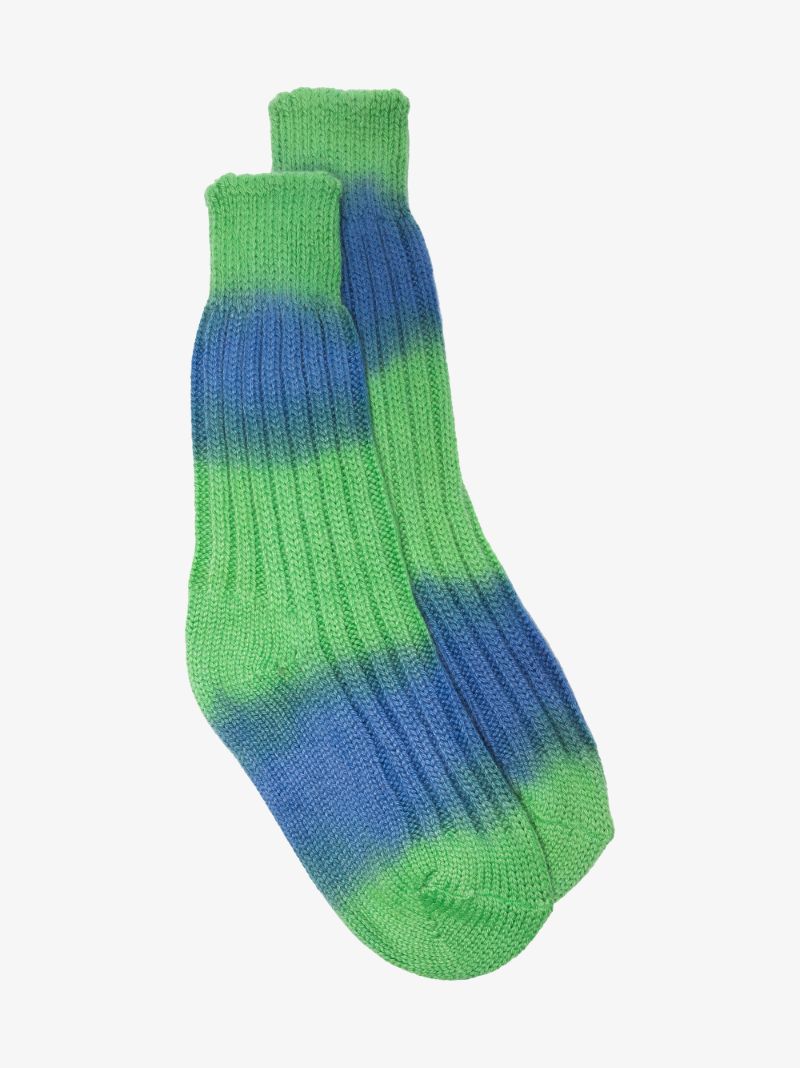 Green and Blue Yosemite Cashmere Socks