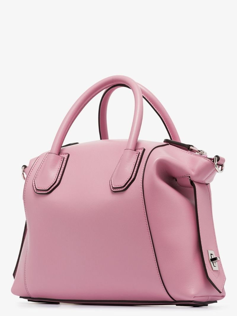 Pink Antigona Soft Small Leather Tote Bag