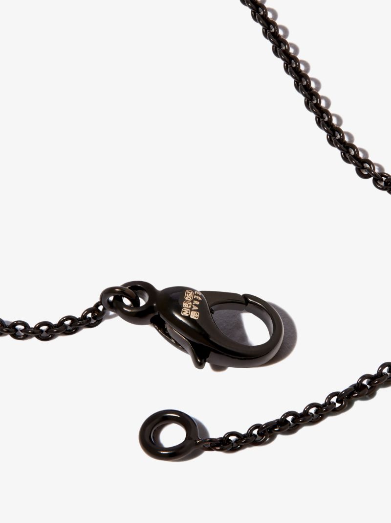 18k Black Gold Bullone Diamond Necklace