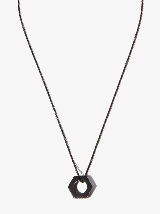 18k Black Gold Bullone Diamond Necklace