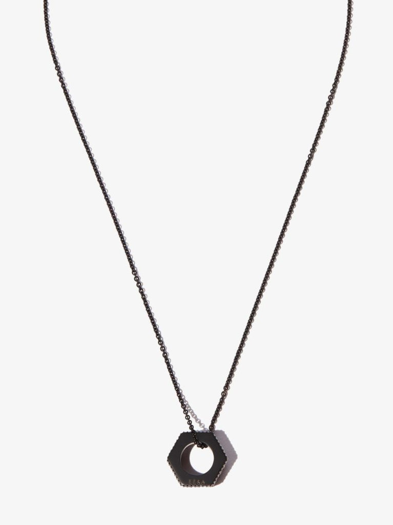 18k Black Gold Bullone Diamond Necklace