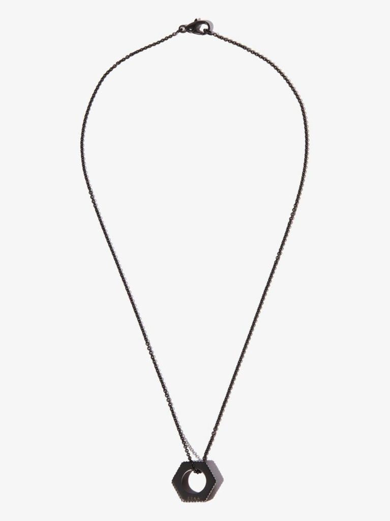 18k Black Gold Bullone Diamond Necklace