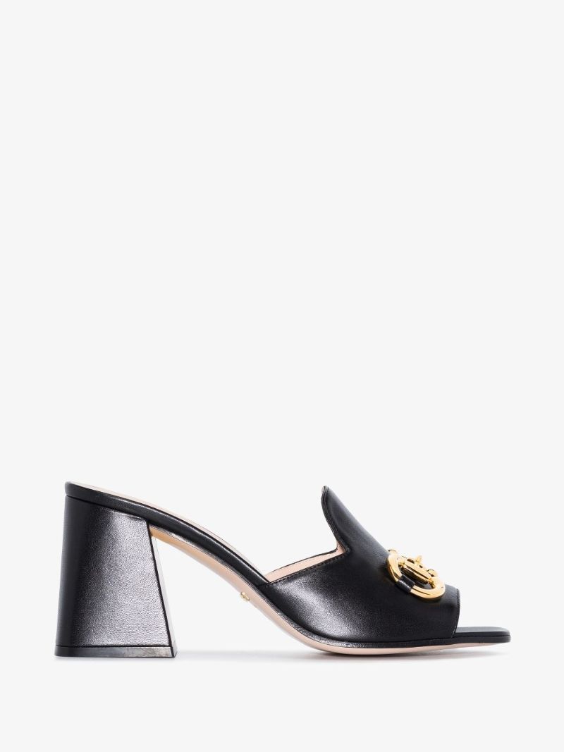 Black Baby 75 Leather Sandals