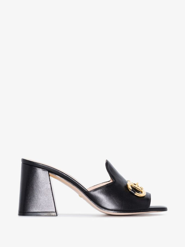 Black Baby 75 Leather Sandals