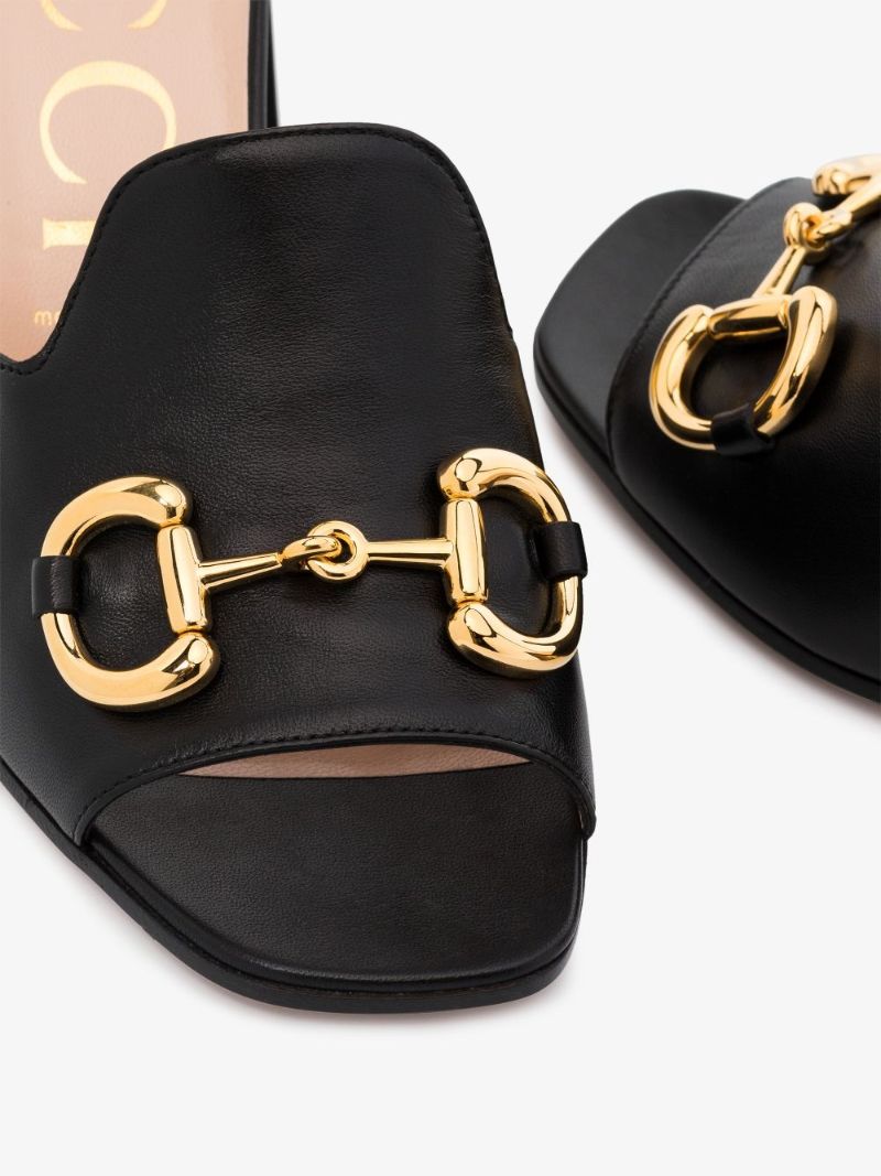 Black Baby 75 Leather Sandals